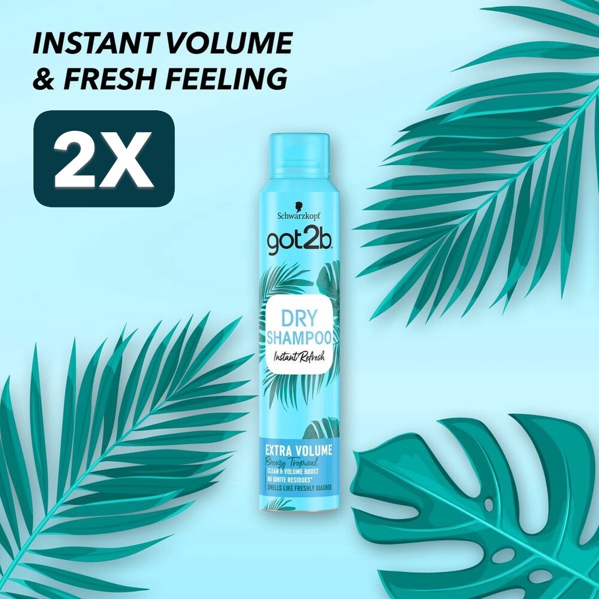 2 x Got2B Fresh&Fabulous droogshampoo - Volume