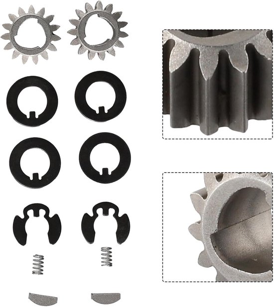 Achterwiel Tandwiel Kit - Reparatieset Grasmaaier - Gazon Onderhoud - Complete Aandrijving Oplossing - 12 Delig - Zilverkleurig — afbeelding 2