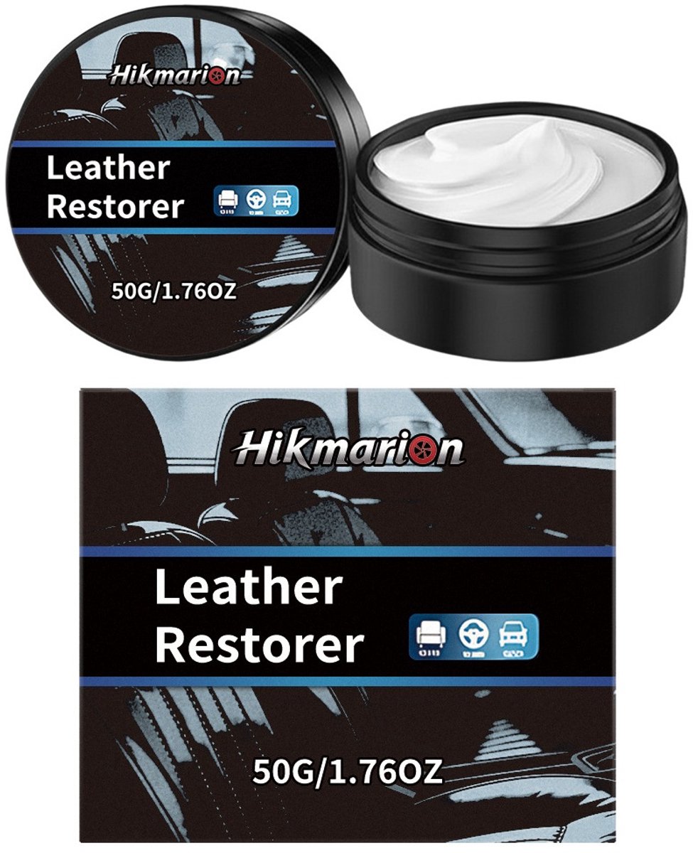 TLVX Leer Restauratie en Verzorging Crème 50Gram / Auto / Stoel / Bank / Leder reparatie / Vinyl restaureren / Leder herstel / Leer Autostoel Herstellen / Leer Dofheid en Kleur herstel / Snel Leer Herstel