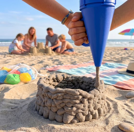 Zandprinter Kasteel Bouwer - Creatief Speelgoed Strand - Marine Blauw - Gadget — afbeelding 4