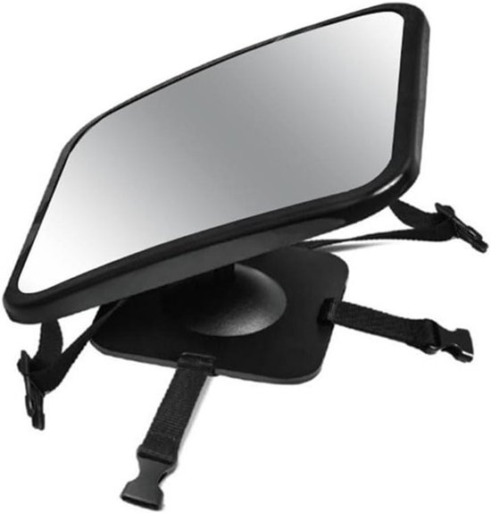 Baby Autospiegel - Achterbank Spiegel - Baby Veiligheid - Onbreekbaar ABS Frame - 360° Rotatie - Zwart