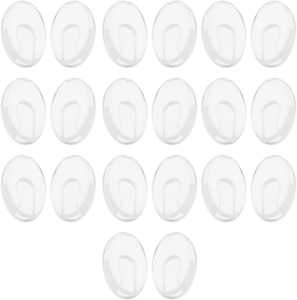 Dailygoods- Neuskussentjes Siliconen - 10 Paar - Zelfklevend - Bril Pads - Neuspads voor Bril - Compatibel met Randloze Bril - Comfortabele Pasvorm