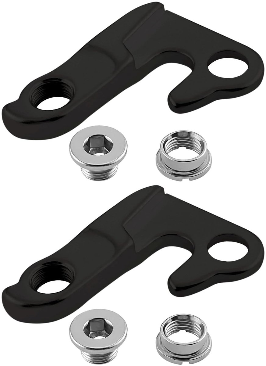 Dailygoods- Achtertandwiel Aluminiumlegering - Achterderailleur Hanger - Compatibel met Giant Fietsen - OEM RE9GA - Zwart - 2x Vervangingen - Derailleurhanger