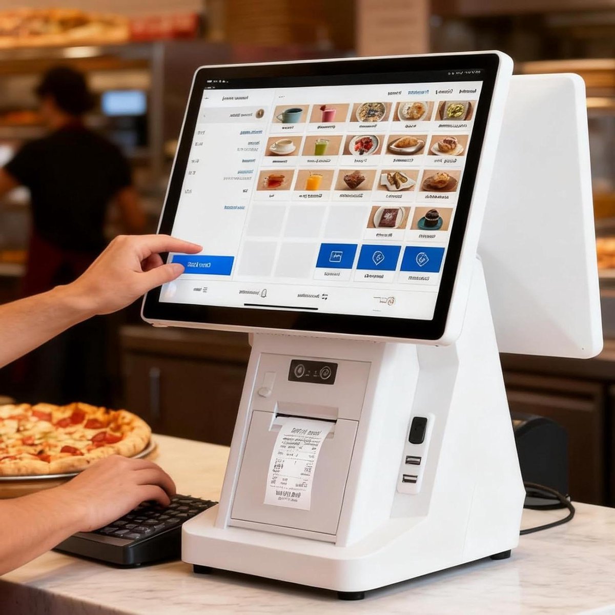 Kassasysteem Touchscreen - POS Systeem Kassa - Winkel Afrekenen - Ingebouwde Printer - 156 Inch - Zwart