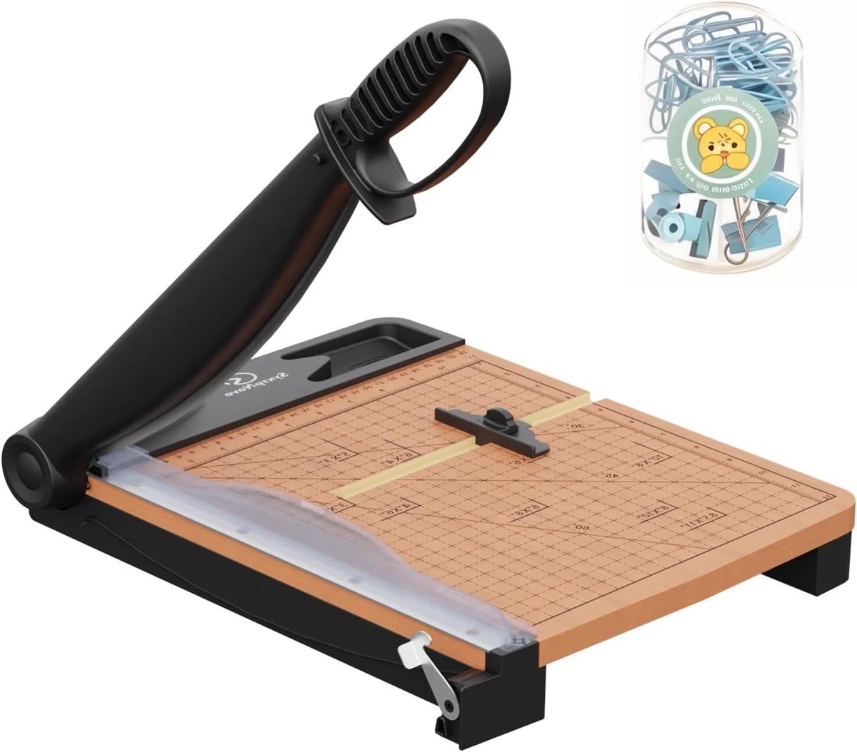 Papier Snijder - Snijmachine Trimmer - Papier Snel Snijden - Houten Basis - 32 Vel Capaciteit - Zwart