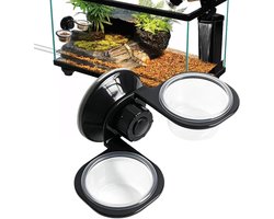 Reptielenschaal - Voederbakje - Terrarium Voeden - Verwijderbaar Kommetje - 14 x 7 x 6 cm - Transparant