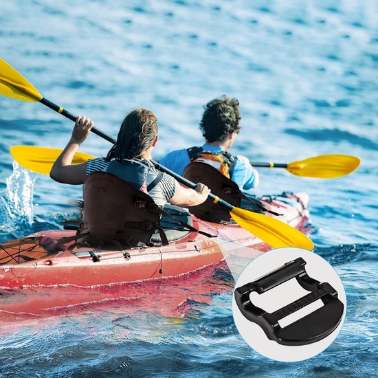 Kayak Stoel Reparatie Set - Stoelband Clips - Kajak Onderhoud - Hoge Sterkte Nylon - 4 Stuks - Zwart — afbeelding 5