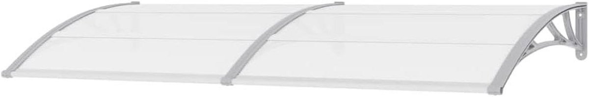 Deurluifel - Regenkap overkapping - Ingang beschermen - Lichtdoorlatend polycarbonaat - 240 x 100 cm - Grijs