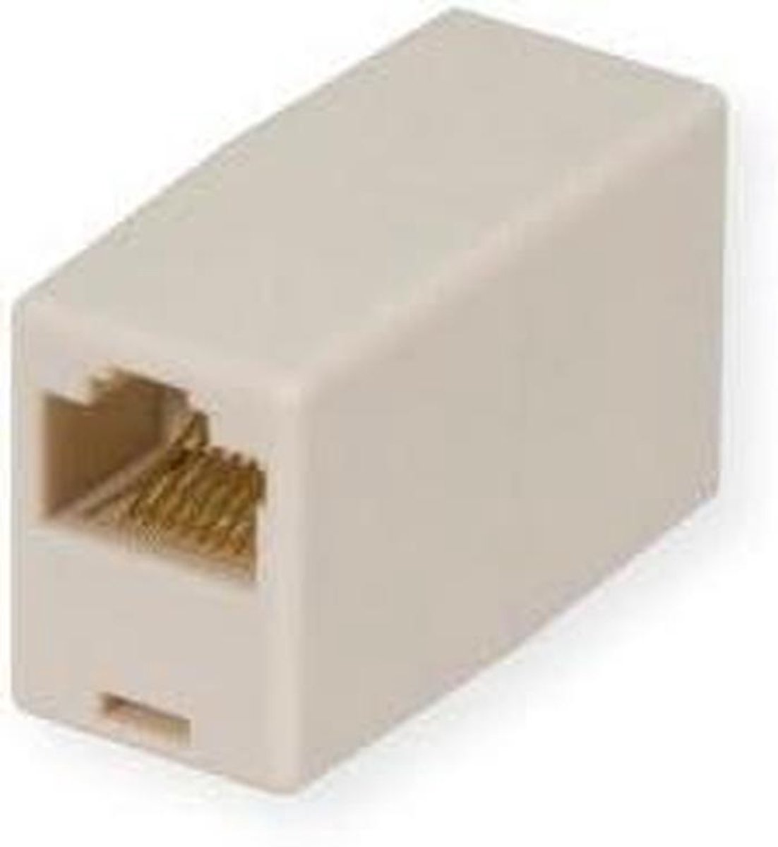 RJ45 Adapter - Netwerk Kabel - Internet Verbinding - Ethernet Verlenging - 5.5 cm - Wit