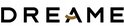 Dreame logo in zwarte letters met een gouden halve cirkel op de A.