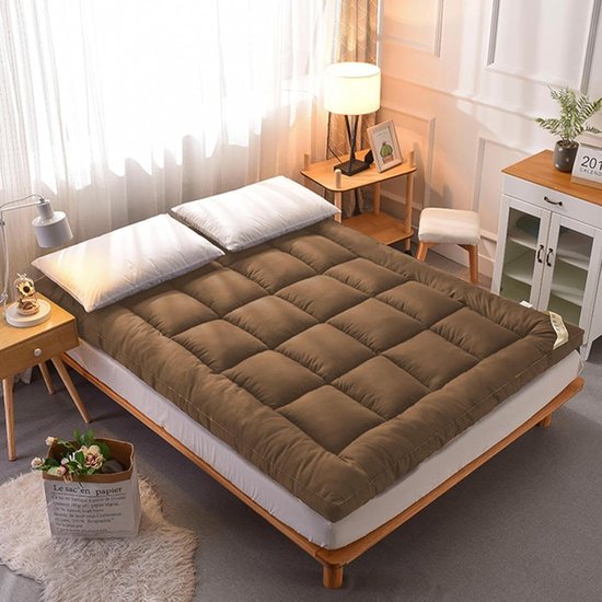 Matrasmat Tatami - Slaapmat Autostoel - Verhoogde Slaapervaring - Verdikt 8 cm Ontwerp - 120 cm - Bruin — afbeelding 2