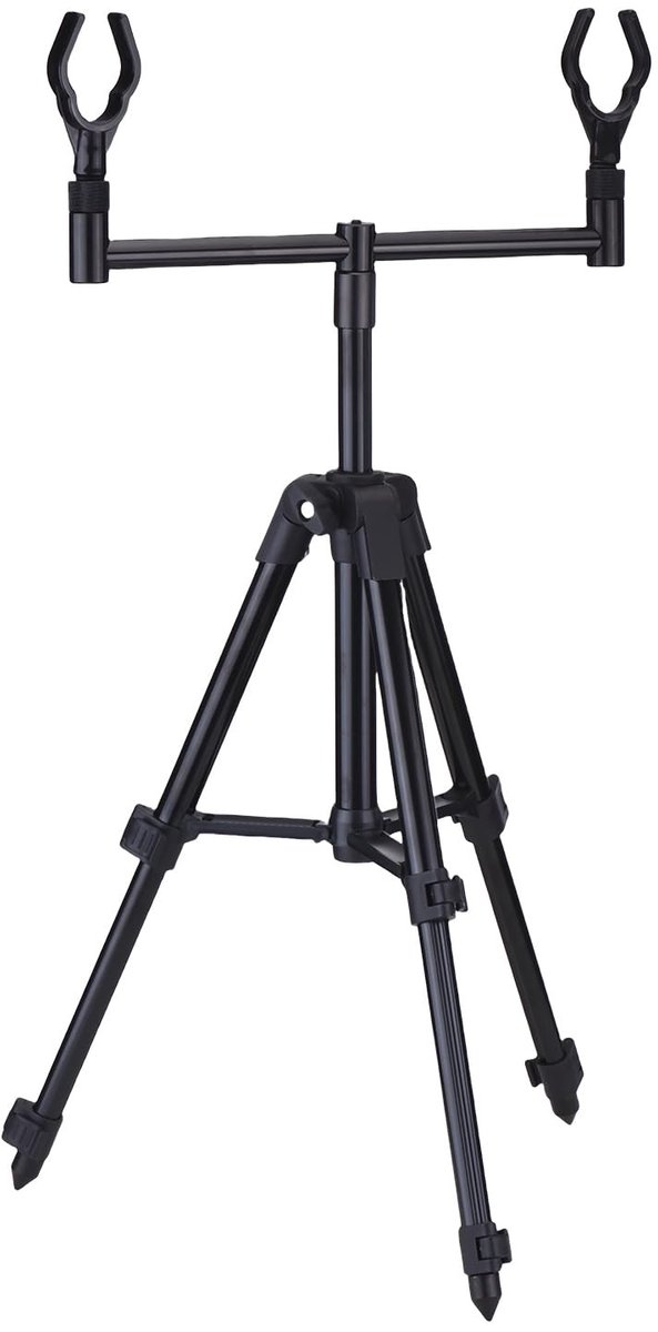 Dailygoods- Hengelstatief Stabiel Driehoekig Ontwerp - Verstelbaar 26-62 Cm - Duurzaam - Draagbaar - Grondpenetratievermogen - Opvouwbaar - Visstatief
