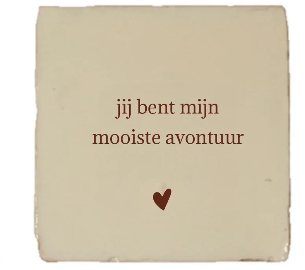 Gekleurd tegeltje - Jij bent mijn mooiste avontuur - Handgemaakte tegel | Spreuktegel | Tegeltjes met Spreuken | Tegeltjeswijsheid | Tegeltje tekst | Origineel cadeau