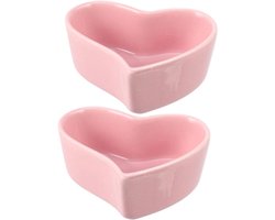 Hamster Voerbakjes - Keramische Bakjes - Knaagdier Voeren - Anti-kantel functie - 10 cm - Roze