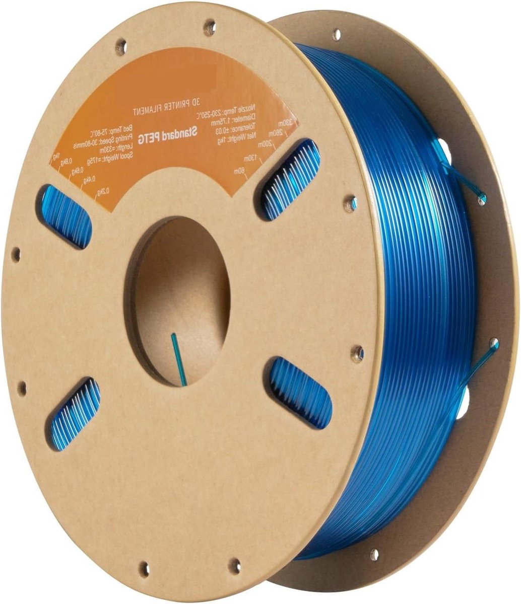 3D Printer Filament - PETG Draad - Creatief Printen - Klitvrij Zonder Bellen - 1 kg 1.75 mm - Rood