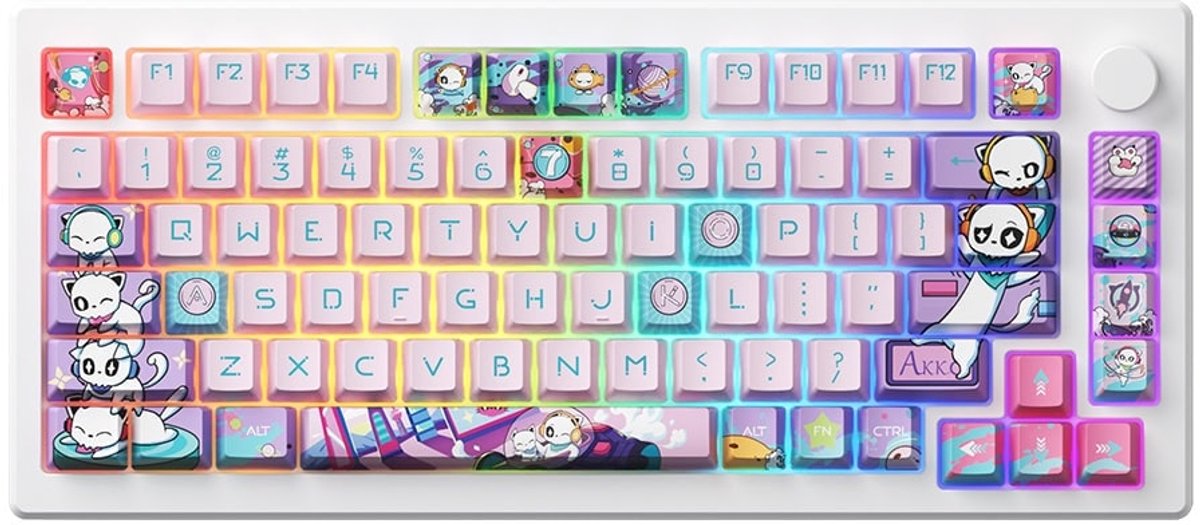 AKKO MOD 007B HE PC 7th Anniversary Hall Effect Magnetische Switch 8K Hz RGB Draadloze Hotswap Gaming Toetsenbord