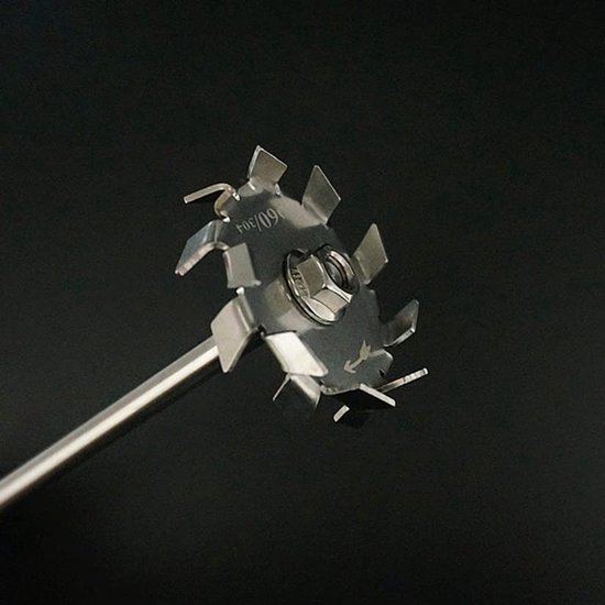 Roerbladen Lab - Dispersieplaat Peddel - Experimenten Uitvoeren - Roestvrij Staal 304 - 3-10 cm - Zilverkleurig — afbeelding 4