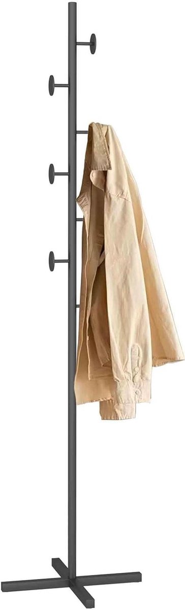 Metalen Kapstok - Jas Boom - Hal Organiseren - Met Opbergplank - 425 x 170 cm - Zwart