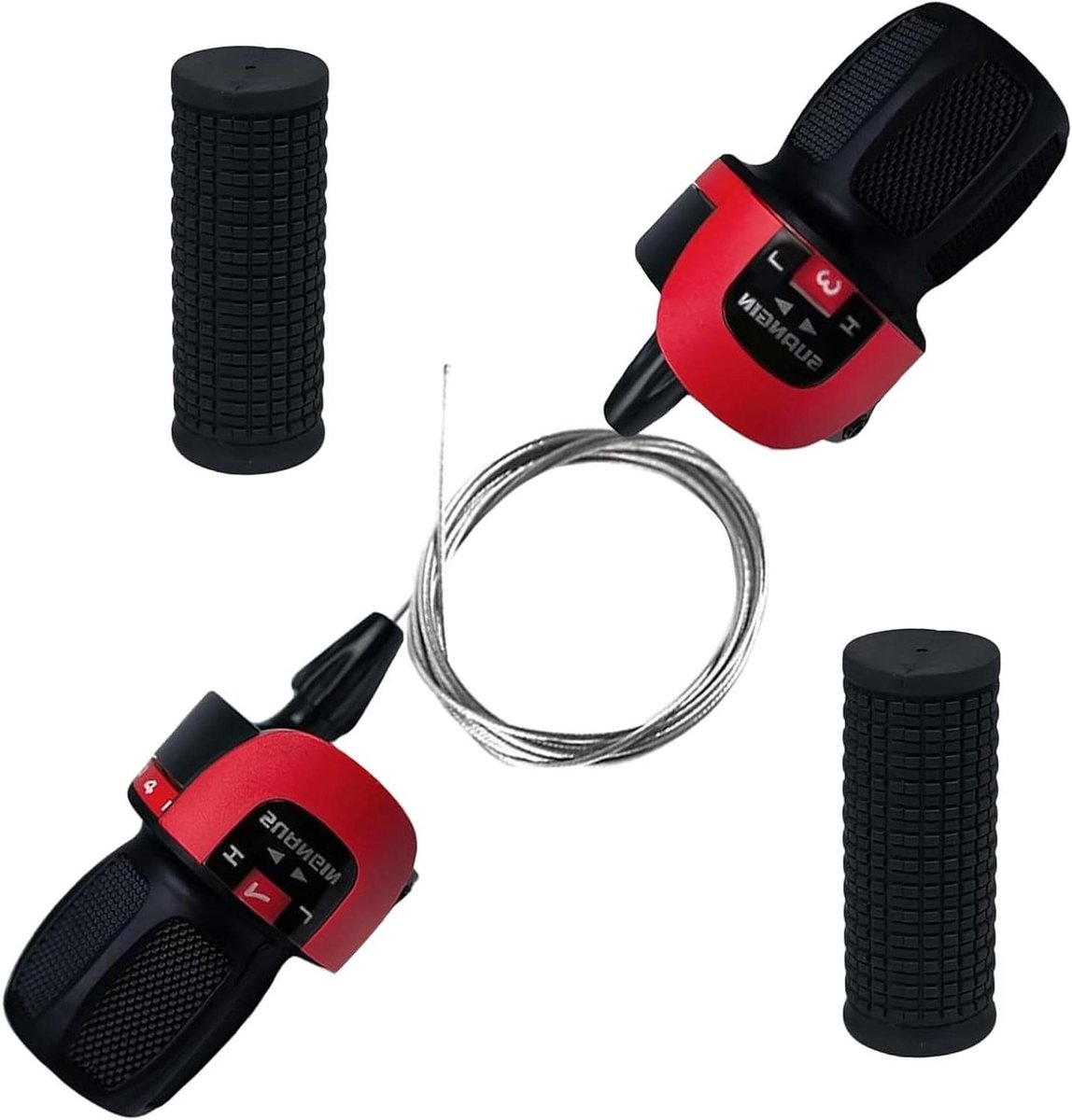 Fiets Versnellingen - Schakelhendels Set - Comfortabel Fietsen - Antislip Grip Technologie - 21 Versnellingen - Zwart