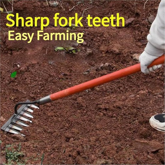 Onkruidhark met steel - Tuinhark Wieden - Tuinonderhoud - Zware IJzeren Constructie - 140 cm - Niet gespecificeerd — afbeelding 3