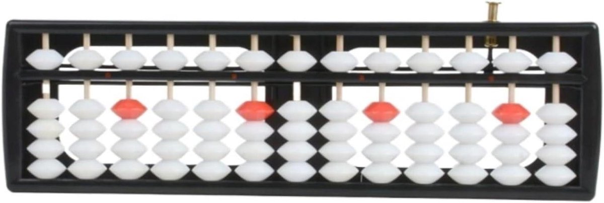 Rekenhulp Abacus - Telraam Educatief - Wiskunde Leren - Met Resetknop - 13 Rijen - Zwart