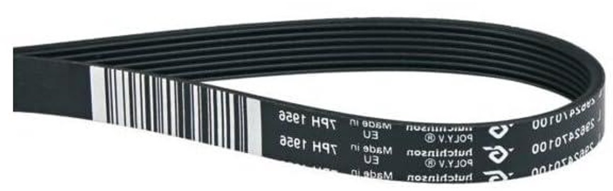 Wasdroger Riem Poly V Riem Apparaat Reparatie Origineel Onderdeelnummer 7PH 1956 Zwart