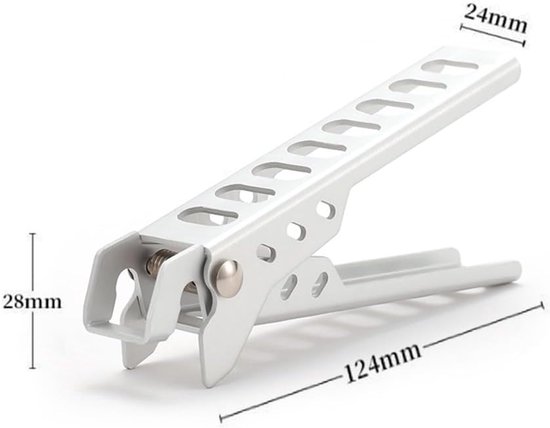Pannengreep - 2 Stuks - Kookgerei klem - Aluminium - Universeel - komklem - bakplaatklem - Anti-verbrandingsclip - Draagbaar - handgreep voor hete schotels - voor kamperen en als buitenkeuken - Zwart, zilver — afbeelding 3