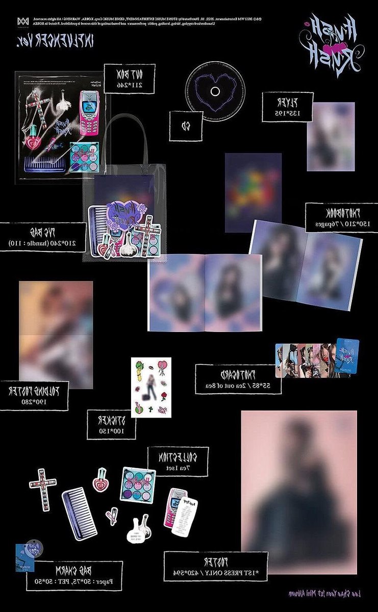LEE CHAEYEON HUH RUSH 1st Mini Album (INFLUENCER / VAMPIRE - Randomly From.) + 1ea Folded Poster (First Press Only!) K-POP SeaLED