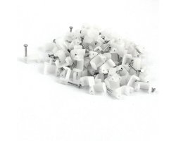 Aexit Kabelklemmen Bevestiging 10mm Breedte met Bevestigingsnagels 100 Stuks Wit