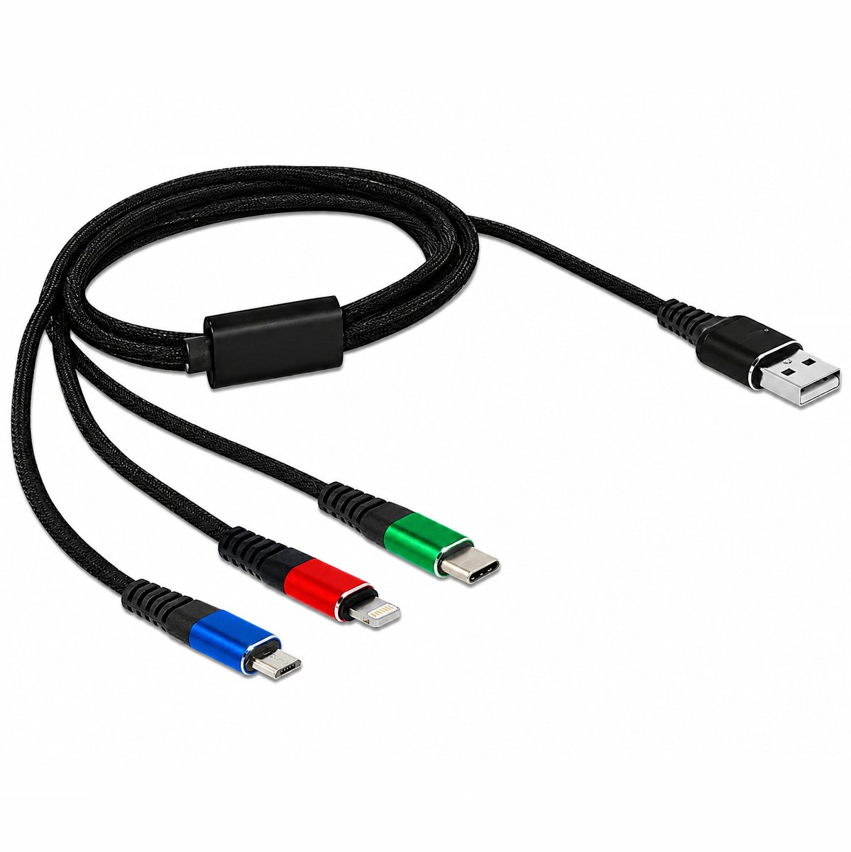 Delock Câble de Charge USB 3 en 1 1 m