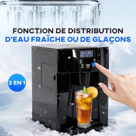 Innovastore IJsblokjesmachine - Waterdispenser - IJsblokjesmaker - Draagbare IJsmachine - Koudwatermachine - IJsblokjes - Zwart — afbeelding 3