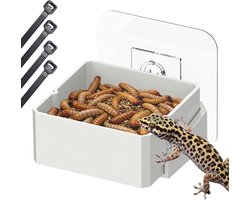 Reptielen Voederbak - Voerbak Terrarium - Reptielen Voeden - Wandmontage Ontwerp - 6x6x2.6 cm - Niet gespecificeerd