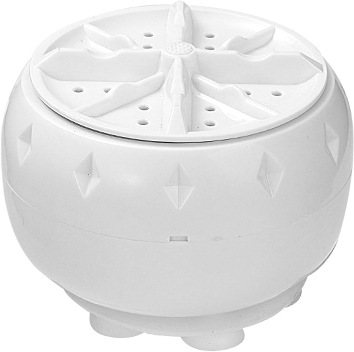 Groente- en fruitwasmachine draagbare fruitreiniger met sterke zuignap USB-aangedreven mini-wasmachine voor voedsel kleine kleding reizen witte groenteschoner spinner