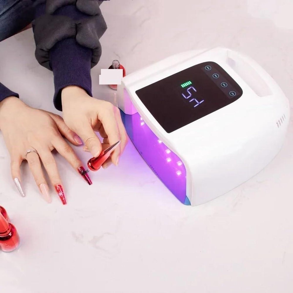 UV LED Nagellamp - Nageldroger Gellak - Manicure Maken - Oplaadbaar Ontwerp - 96W - Wit