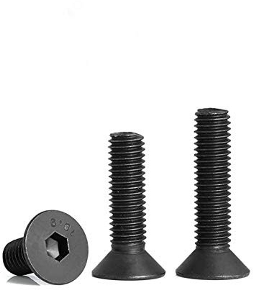 Dailygoods- Verzonken Schroeven - Zeskantige Bevestigingsschroeven - M5 x 20 mm - Zwarte Schroeven - Inhoud 20 Stuks - Diameter M3/M4/M5/M6/M8