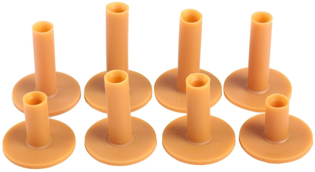 Dailygoods- Golfstukken Rubberen Oefenhouder - 8-delige Set - Golftrainingsmateriaal - Oefen- en Drivingrange-Matten - Diverse Maten - Duurzaam Materiaal - Golftraining