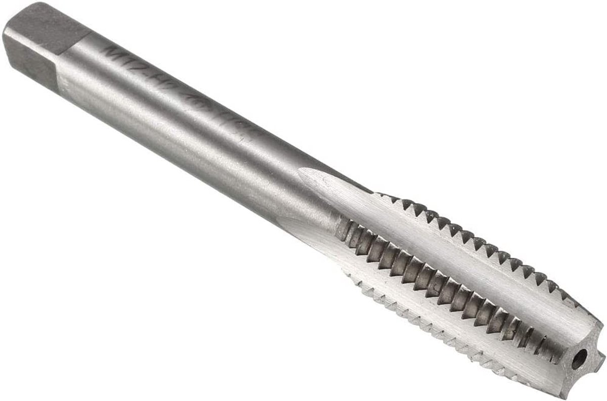 Dailygoods- Tap M12 x 1.5mm - HSS 4 Rechte Fluit - Schroefdraad Tappen - Machinekraan - Handkraan - Tapolie Gebruik