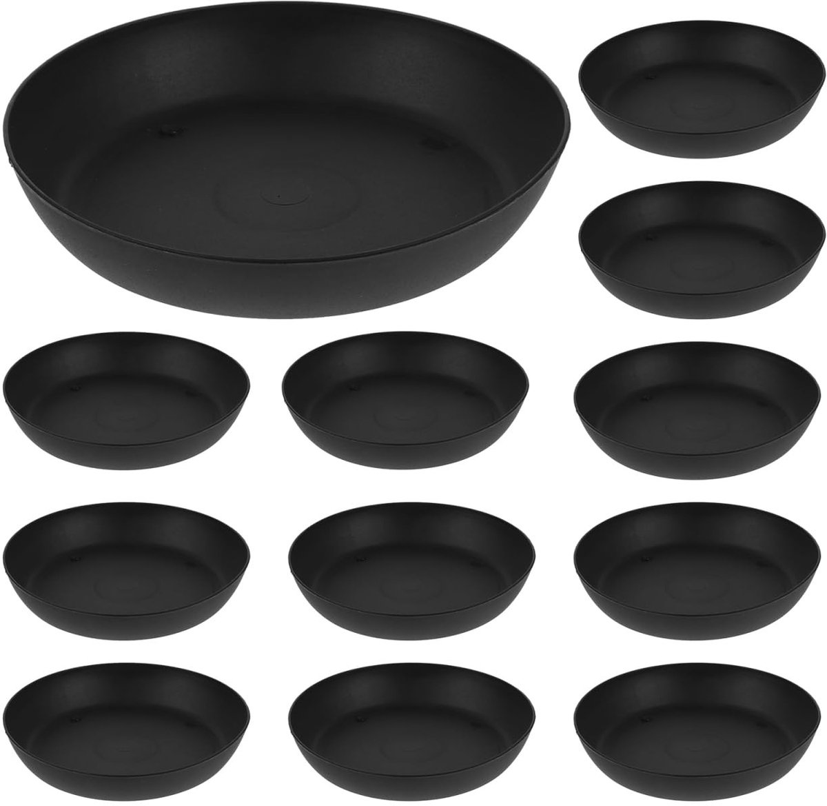 Dailygoods- Plantenonderzetters 30 Stuks - Duurzaam Kunststof - Ronde Bloempotonderzetters - Wateropvangbak - Bescherming Vloeren - Hoogwaardig Materiaal - Plantenschalen