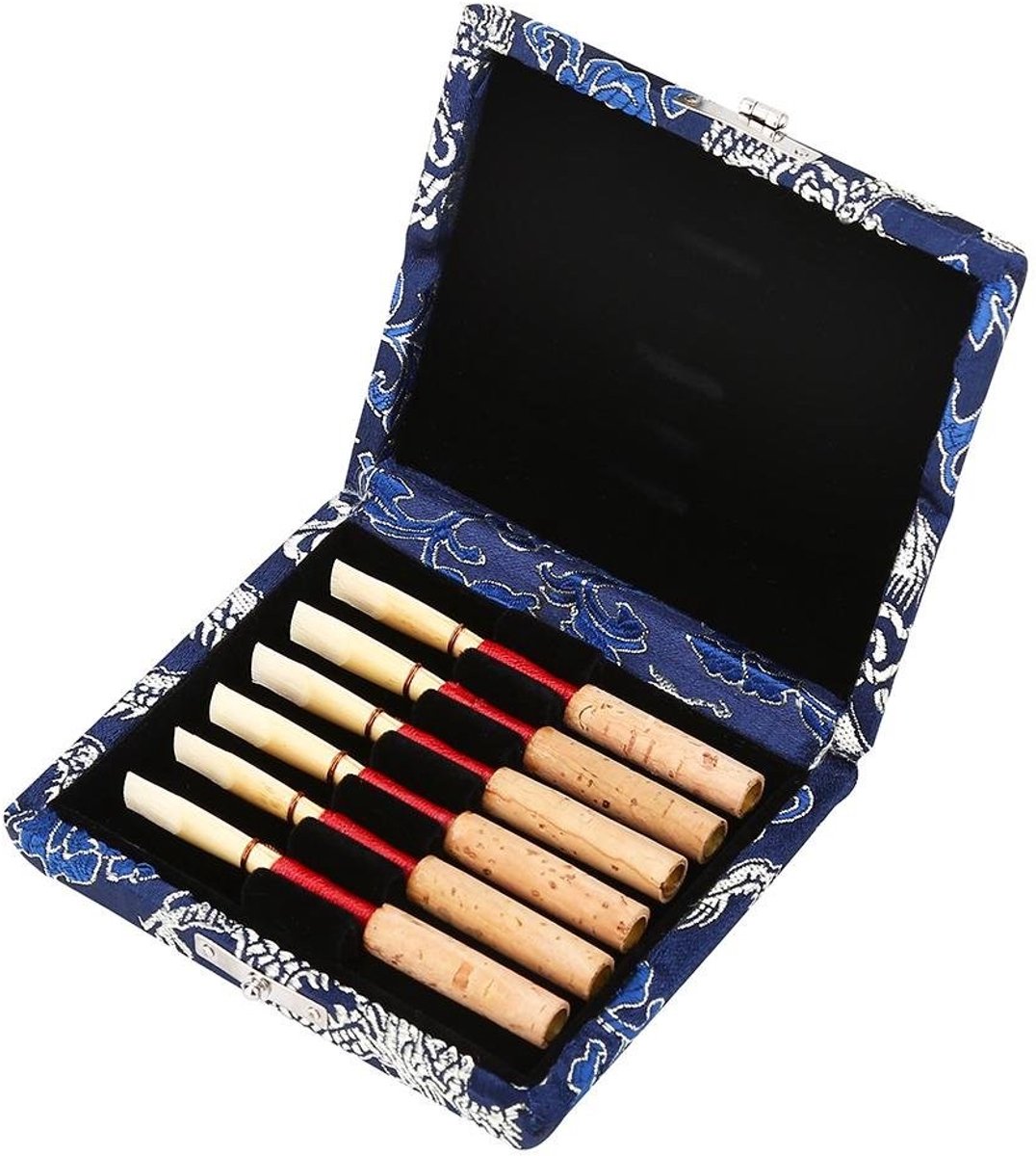 Dailygoods- Hobo Case Hoogwaardig Hout - Bescherming Tegen Vocht - Opbergdoos Voor 6 Stuks - Compact Formaat - Lichtgewicht - Zachte Stof Binnenkant - Rietbeschermer