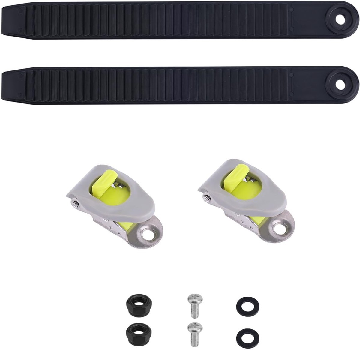 Dailygoods- Snowboard Strap Duurzaam - 2 Stuks - Nylon/Metaal - Hoge Elastische Binding - Inclusief Gespen - Afmetingen 20x2,2cm
