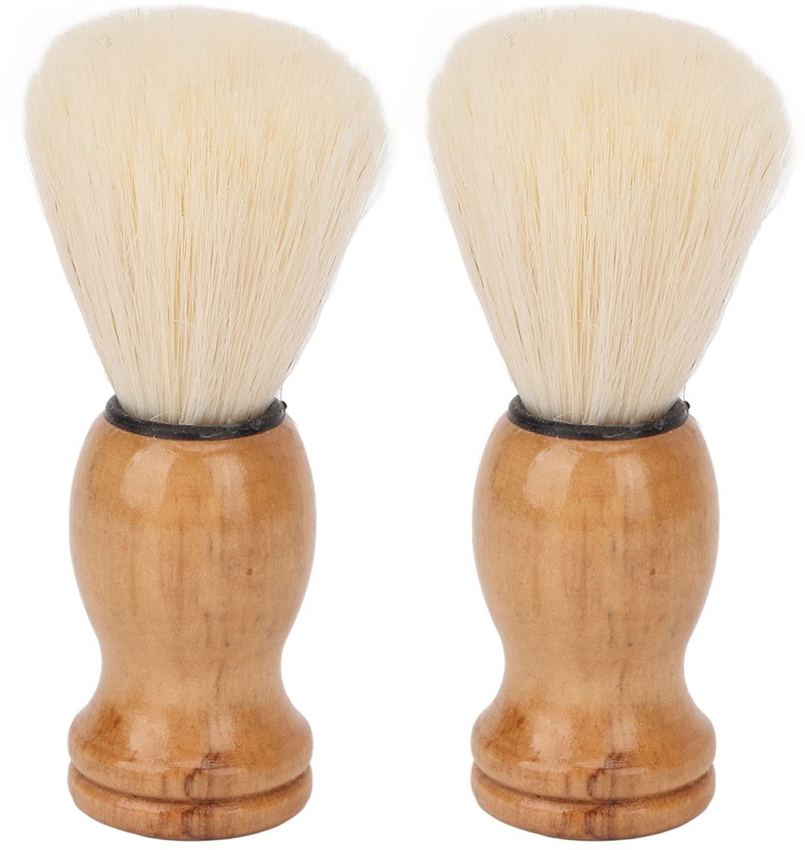 Dailygoods- Scheerkwast Professionele Baardverzorging - Vervangende Kwast - Houten Handvat - Ergonomisch Ontwerp - Voor Thuisgebruik/Reis - Geschikt voor Salongebruik - Scheerborstel