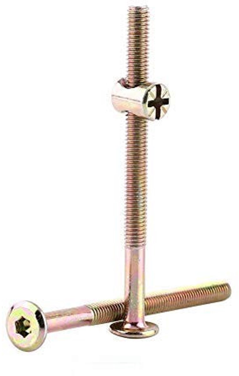 Dailygoods- Inbusbouten 10 Stuks - M6 Meubelschroeven - Koolstofstaal - Cilindermoeren - Herbruikbare Verpakking - Duurzaam en Roestbestendig