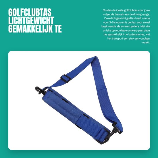 Dailygoods- Golfclubtas Lichtgewicht - Opvouwbaar Ontwerp - Grote Capaciteit - Gemakkelijk Te Dragen - Comfortabele Schouderriem - Praktisch voor Driving Range - Golftas van Dailygoods — afbeelding 5