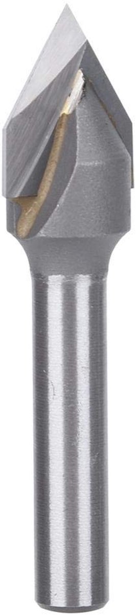 Dailygoods- Sleuvenfrees 60 Graden V-Type - Halfronde Sleutelfrees - Freesbit 6 mm Schacht - Bladlengte 15,9 mm - Hoogwaardige YG6-legering - Duurzaam Koolstofstaal - Freestool