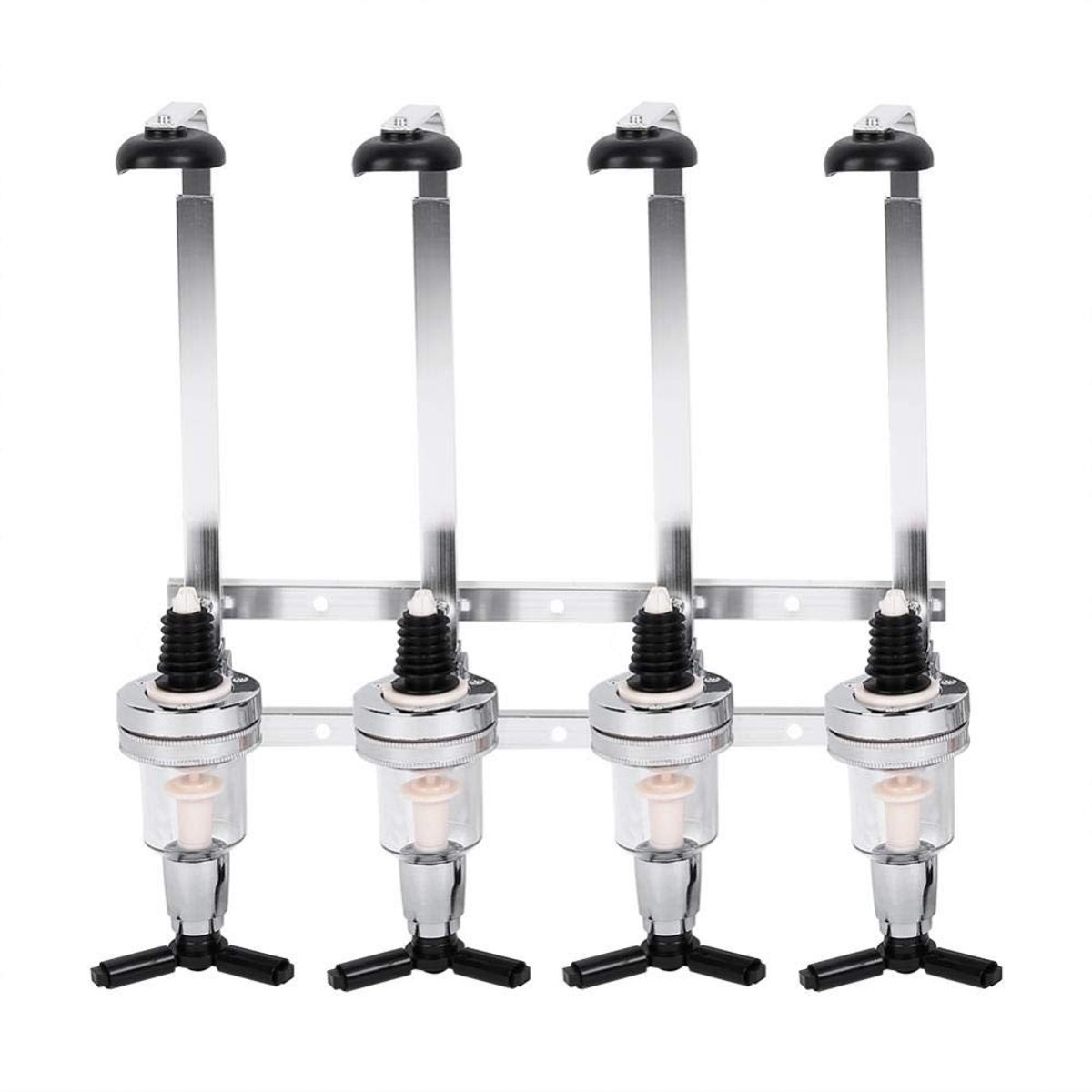 Dailygoods- Drankdispenser Vloerstaand - Alcoholdispenser voor 4 flessen - Lekvrije Dispenser - Muurbevestiging - Perfecte Maat 30 ml - Elegant Ontwerp