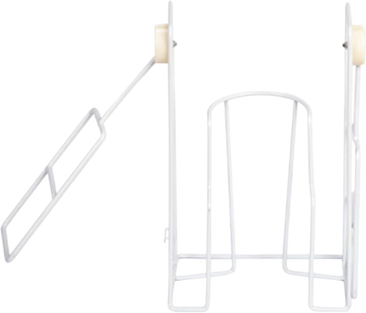 Kousenaantrekker - Hulp voor senioren - Compressiekousen aantrekken - Koolstofstaal constructie - Tot 45.7 cm - Wit