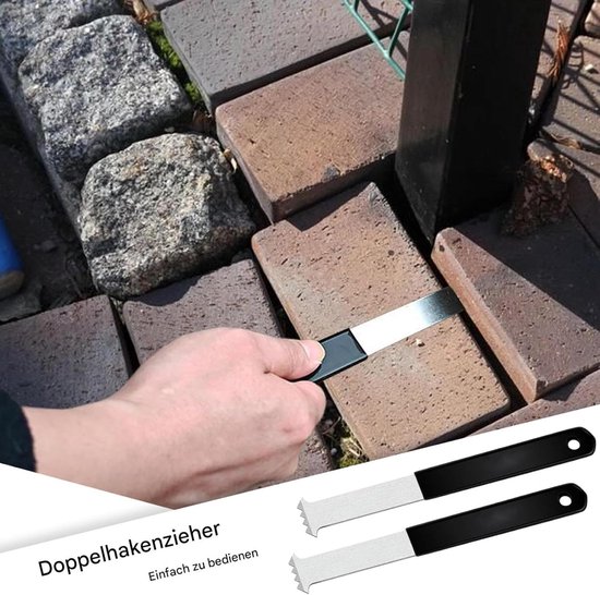 Gereedschap voor Bestrating - Straatsteenverwijderaar - Stenen Verwijderen - Dubbele Voegenschraper - 23.1 x 4.5 x 2.8 cm - Niet gespecificeerd — afbeelding 4