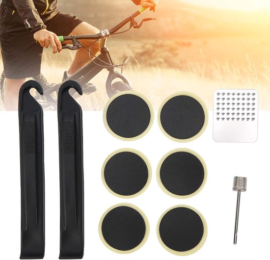 Fietsband Reparatieset - Bandenplak set - Onderweg Repareren - Zonder Lijm - Compact formaat - Multicolor van Merkloos — afbeelding 2