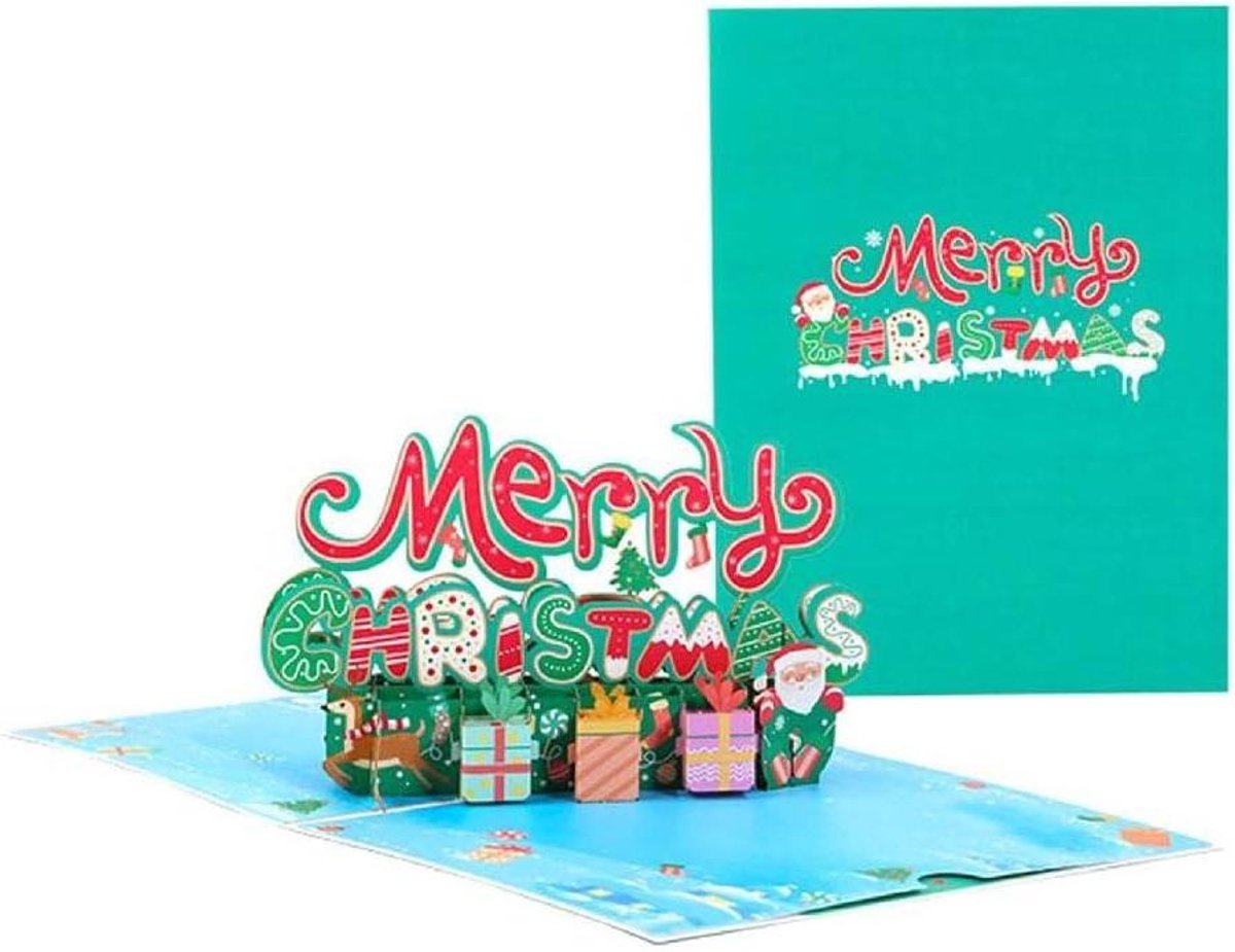 3D Pop-up Kerstkaarten - Handgemaakte Wenskaarten - Feestelijke Groeten - Pop-up Design - 1.0 Stuks - Multicolor