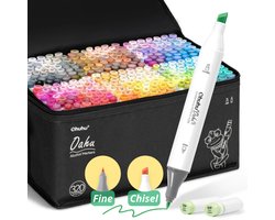 Ohuhu - Oahu Fine & Chisel - Alcohol Art Markers - 320 kleuren
